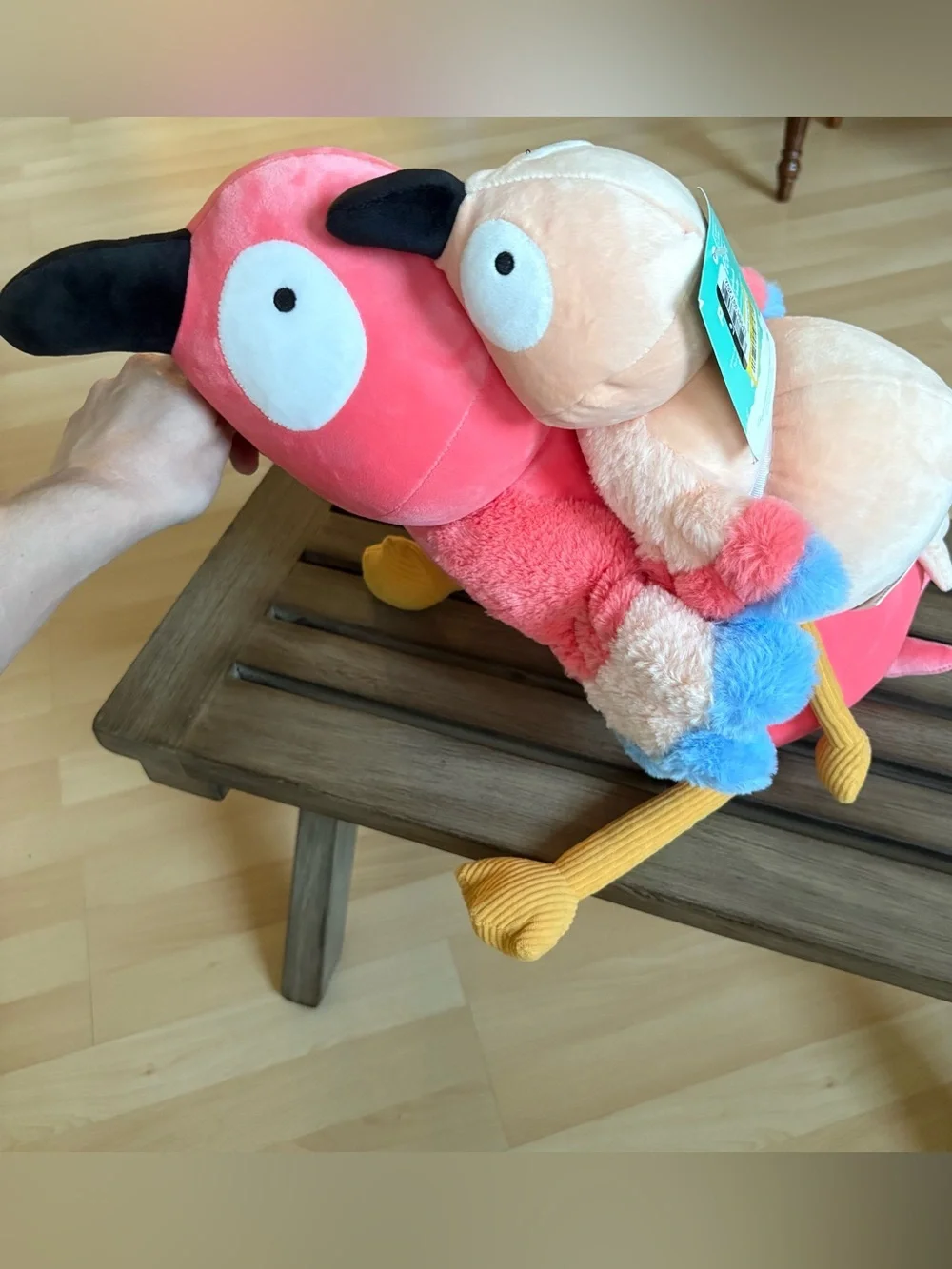Pillowfort Parrot and Baby Weighted Plush for Kids | Bird Throw Pillow *NEW*